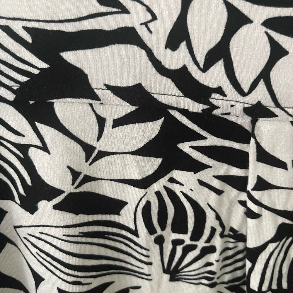 Tahari Mini Dress Black & White Floral 1X Plus Size - Picture 8 of 11